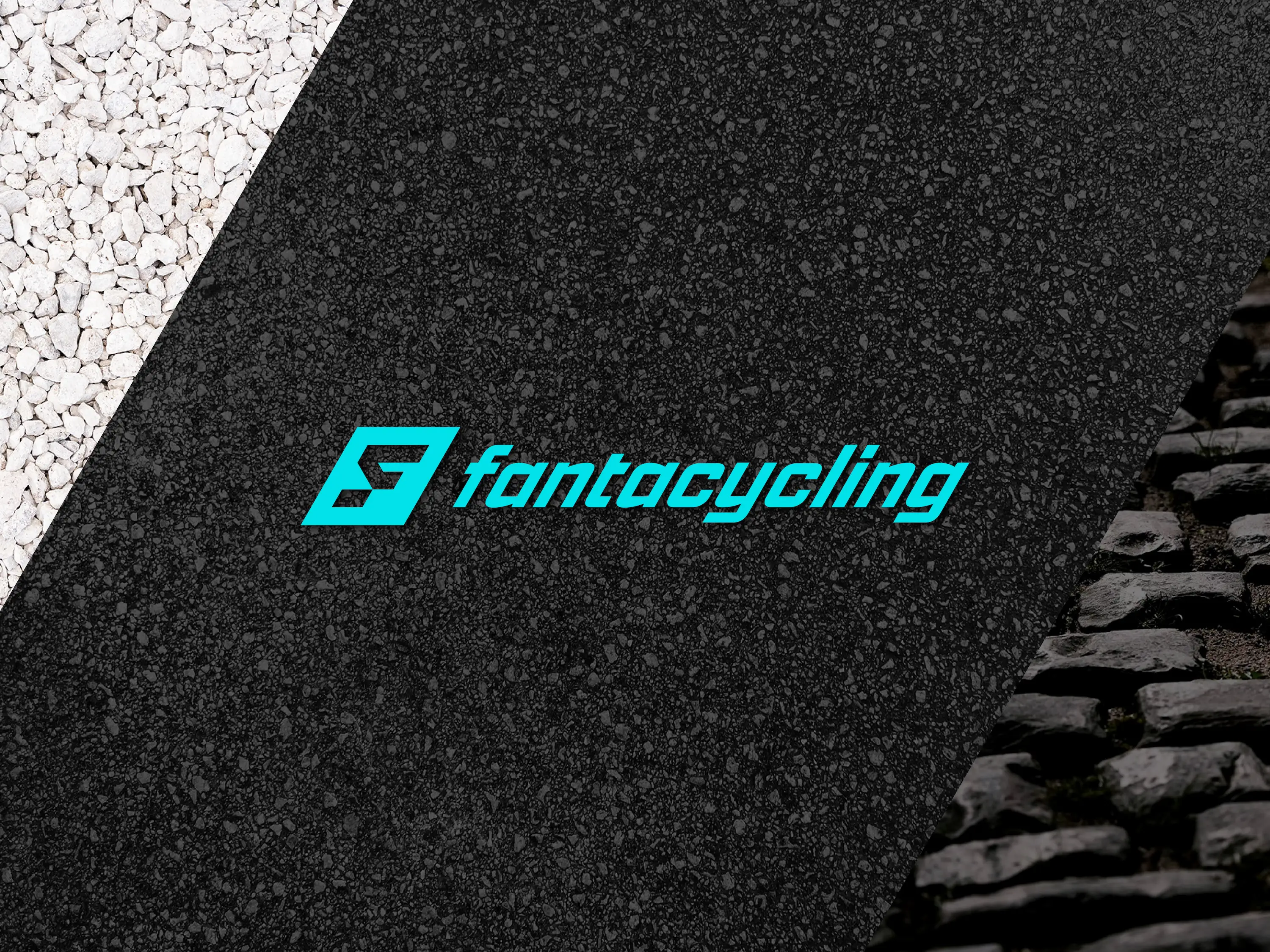 Fantacycling mark rendered as a cyclist in motion